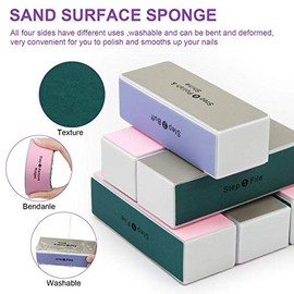 Adecco LLC 10 pcs 4 Way Colorful Nail Art Buffer Buffing Sanding Files Block Manicure Care DIY