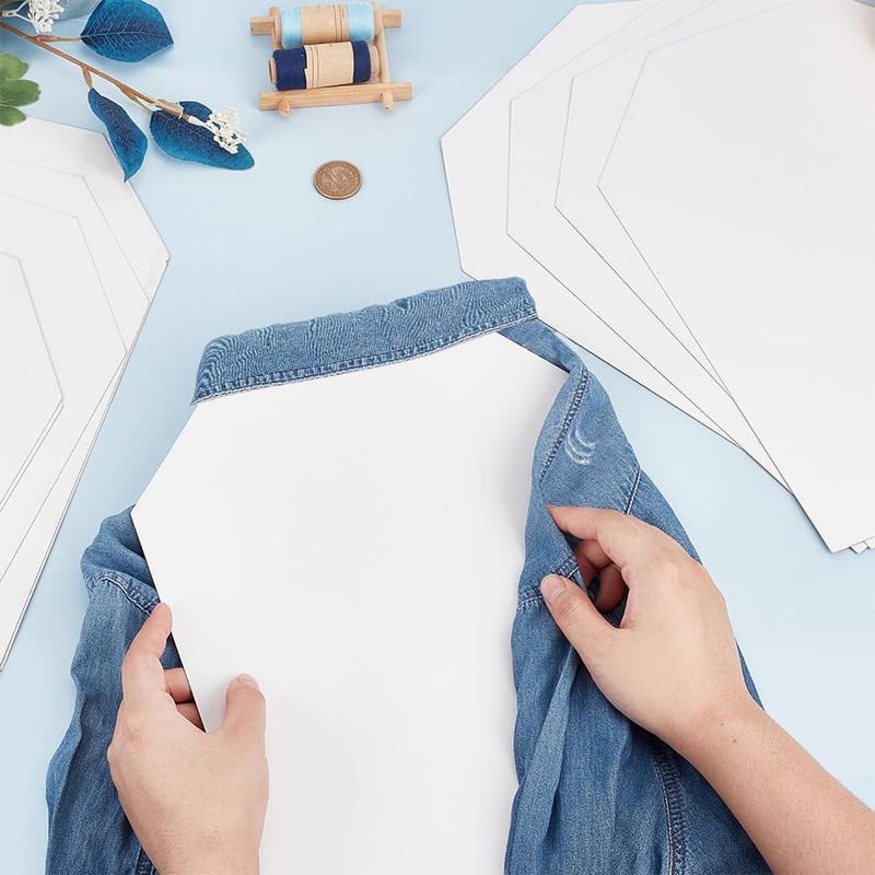 BENECREAT 30Pcs White Cardboard Shirt Inserts, 33x25.3cm Folding Forms Clothes