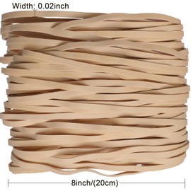 Foshine-Rubber bands large, Beige rubber band 8 inch 45 Pack Elastics Bands Long rubber bands for office supplies home Big Rubber Bands wide 0.2inch