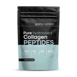 GN Collagen Peptides Powder | Hydrolyzed Bovine Collagen Powder - 500g Collagen Supplements | Unflavoured & Unsweetened Collagen Supplements for Women & Men with Essential Amino Acids | Allergen Free