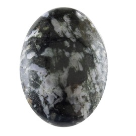 Sparkle Rock Pop Indigo Gabbro Crystal Palm Stone | AKA Mystic Merlinite | Deepen Your Intuition