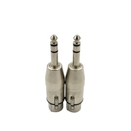 Qczhiwen 1/4" TRS Male to XLR Female Balanced Audio Adapter, 2-Pack – Professional Microphone, Mixer & Stage Equipment Connector‌