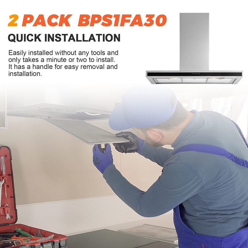 【ALUMINUM UPGRADED】BPS1FA30 Range Hood Filter 11-3/4" x 14-1/4" x 3/8"
