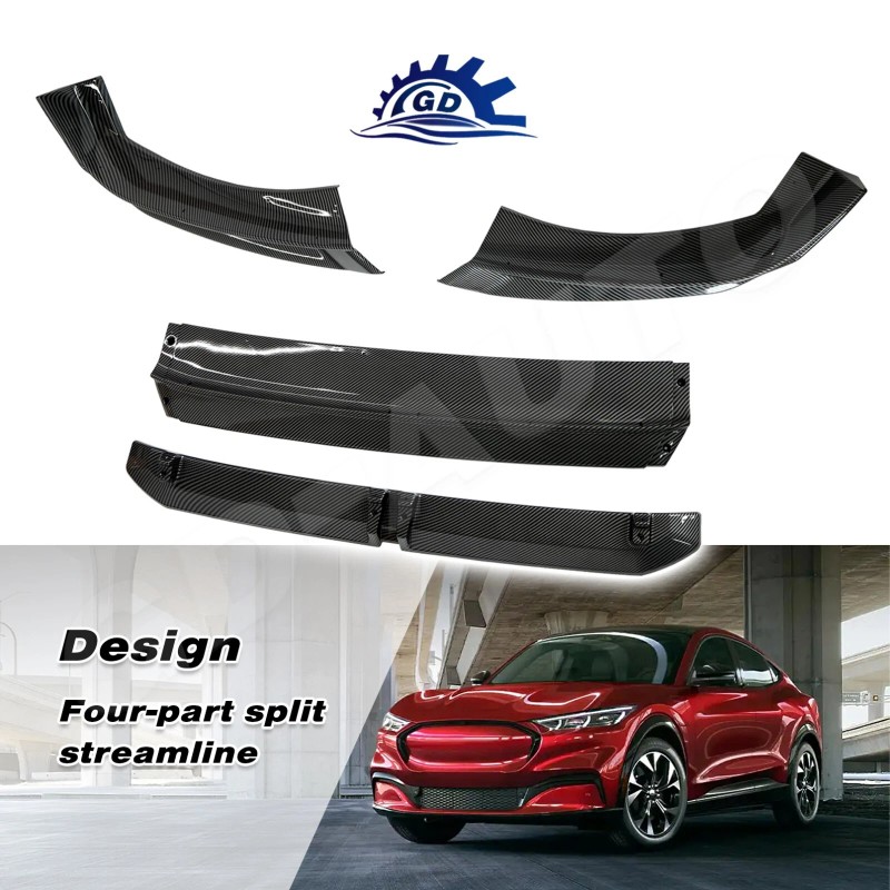 GD-AUTO Front Spoiler Lip Splitter Body Kit For 2021-2023 Mustang