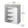 Whitmor Compact Clothes Closet - Space Saving - 4 Shelves