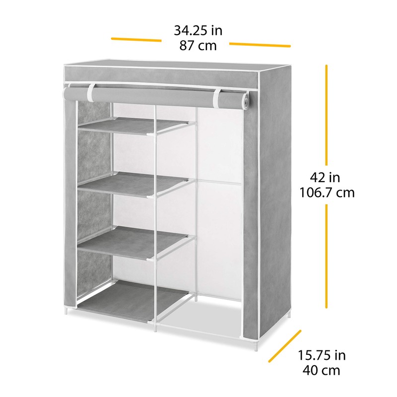 Whitmor Compact Clothes Closet - Space Saving - 4 Shelves