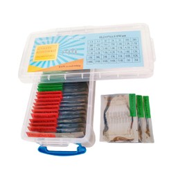 1/2 Watt 42 Values 840pcs 1% Tolerance Metal Film Resistor Assortment Kit 1-2M Ohm for Arduino/DIY/Industrial Use