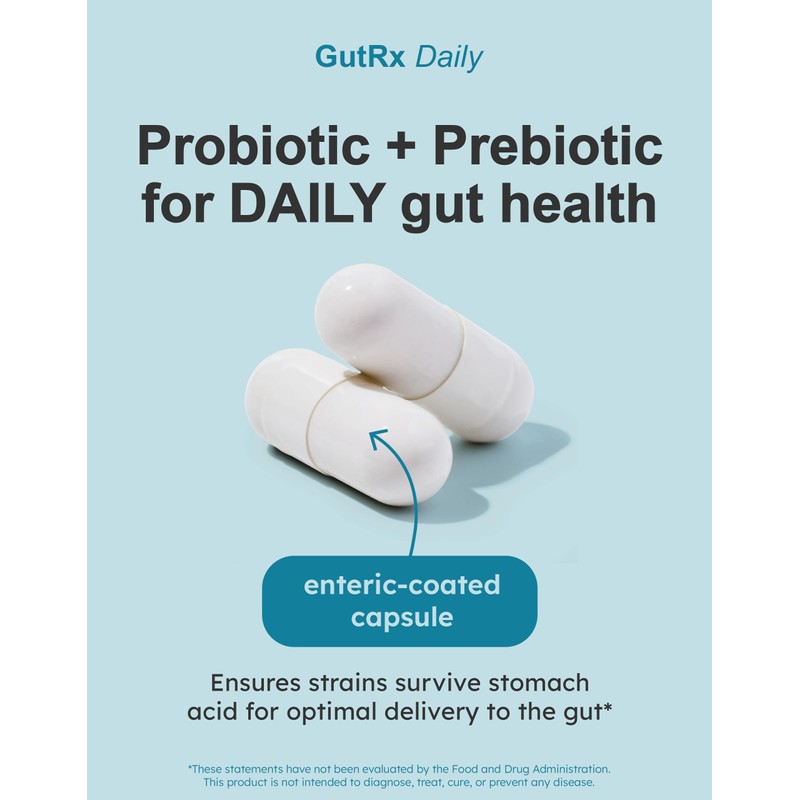 GutRx Daily Probiotics for Women & Men with Bifidobacterium Longum
