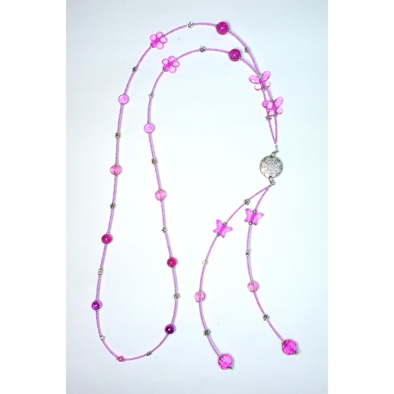 SSH-Design - lange Y - Kette - pink -