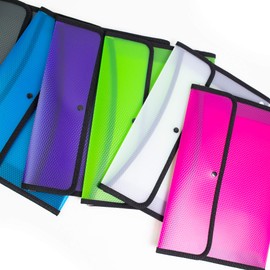 BAZIC Plastic File Folder, Letter Size File Folders Wallet, Home Office School Supplies, Portable Paper Organizer for Receipts Bills Documents, 24-Pack