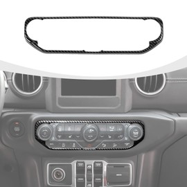RAZPOY JL Dash AC Switch Cover, Center Console Dashboard Air Conditioner Switch Button Cover Trim Compatible with Jeep Wrangler JL 2018-2023, Carbon Fiber