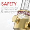 YESWELDER Nitrogen Flow Meter 1/4" SAE Flare Inlet 0-70SCFH 50PSI
