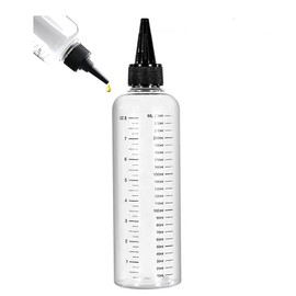 Hair Oil Applicator Squirt Bottles for Liquids,16.9oz Squeeze Bottles With Clear Graduated Scale and Twist Top Cap,Transparent Oil Applicator for Hair,Plastic Squirt Bottles for Liquids Tools