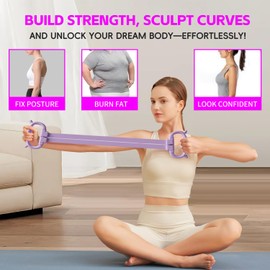 Adjustable Silicone 4 Tube Resistance Band (Purple)