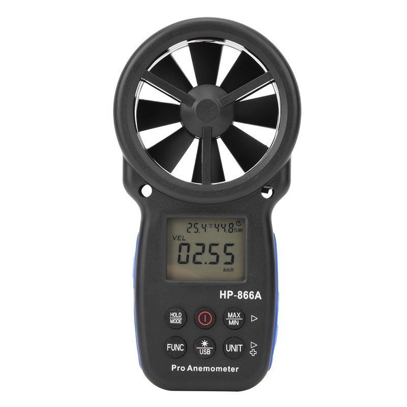 HP-866A Digital Portable Anemometer Wind Speed Gauge Air Temperature Meter