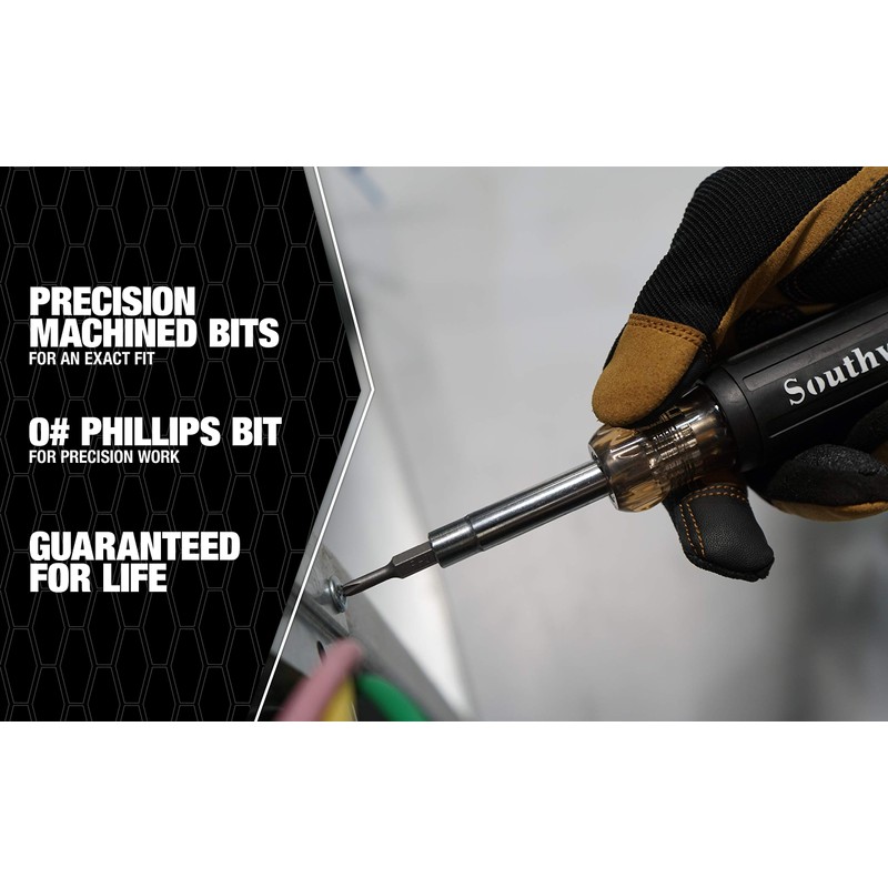 Southwire 65028840 SD6N1P 6-in-1 Screwdriver, Includes 5/16 nut Drivers, 1