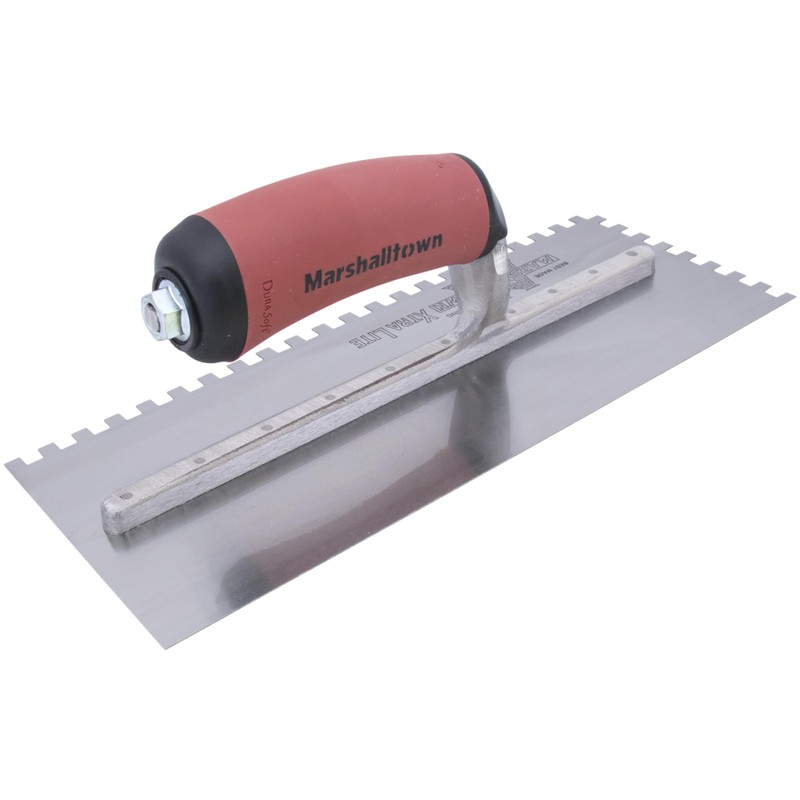 MARSHALLTOWN Standard Notched Trowel, Square Notch, 6x6x6 mm Notch Size,