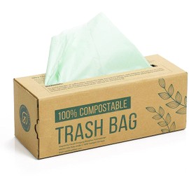 150 x Refuse Bags for Compost Containers, 6 Litre / 8 Litre / 10 Litre, Kitchen Food Waste Bags, 100% Biodegradable, Corn Starch Bags with EN13432 Certification