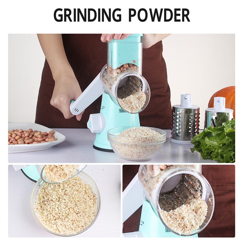 4 in 1 Rotary Cheese Grater Tabletop Drum Grater Manual