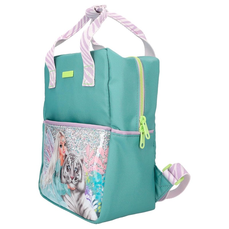 Depesche 12497 TOPModel Fantasy Tiger Backpack in Petrol and Lavender
