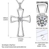 Minimalist Cross Pendant Necklace for Men Women Unisex 925 Sterling