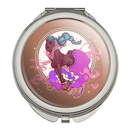 Jinn Djinn Genie Woman With Lamp Compact Travel Purse Handbag Makeup Mirror