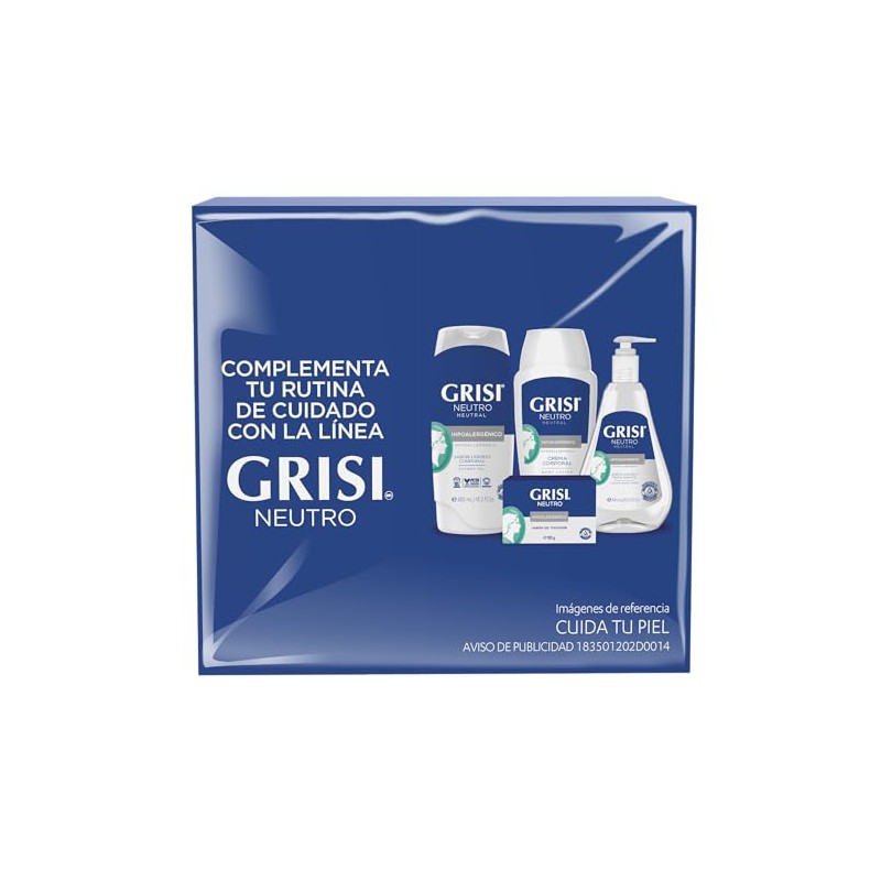 GRISI Neutro Jabón Tripack, 150 gr, blanco