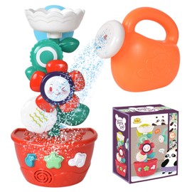 Disnace Baby Badespielzeug Wasserspielzeug Kinder Badewannen Spielzeug, Kinder Badespielzeug Bunt Badewannenspielzeug Set, Baby Saugnapf Spielzeug, Blume Und Gießkanne Badewanne Spielzeug (Alter 0-3)