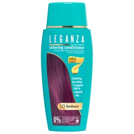 Leganza Coloring Acondicionador Color 50 Burdeos con 7 aceites naturales sin amoníaco y parabenos