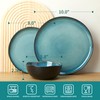 Pokini Stoneware Dinnerware Sets, Kitchen Plates and Bowls Set, Ceramic