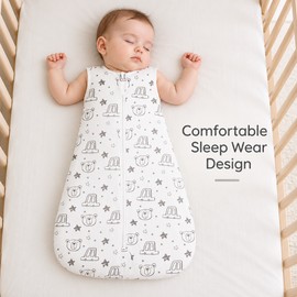 Baby Sleeping Bag 3-18M Cotton One-Piece Sleep Sack – Soft Summer Wearable Blanket for Infant Bedtime & Daily Comfort