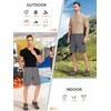 Toomett Mens Shorts Hiking Casual Summer Shorts Lightweight Elastic Waist