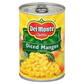 Del Monte Diced Mangos in Light Syrup, 15oz Can (Pack of 12)