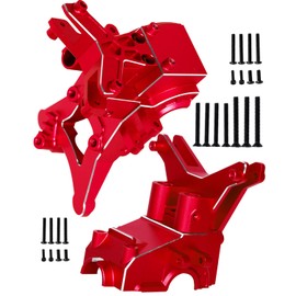 RCHuiWow RC Composite Front Rear Upper Gearbox Covers and Shock Tower Upgrades for 1/10 Big Rock 3S BLX,Granite/Senton 3S BLX(Mega550),1/8 Typhon 3S BLX(Mega550),AR320399,Red