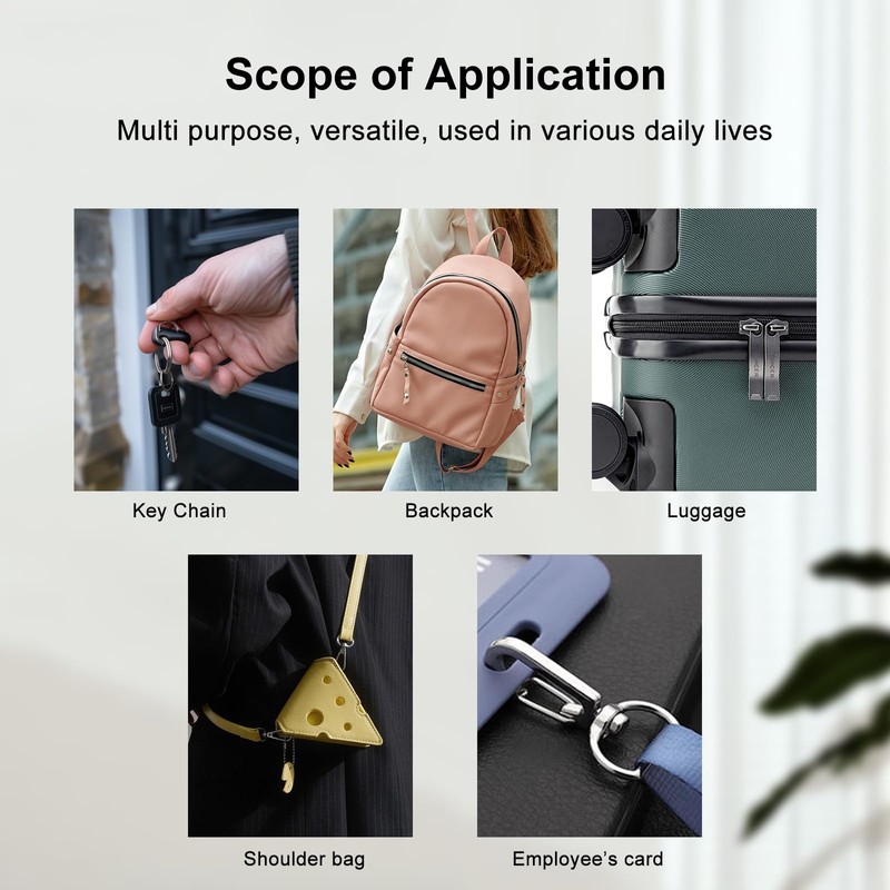 SJUIEO Zipper Clip, Anti-Theft Hook, Double Opening Backpack Zipper Lock,