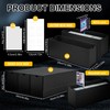 QLOUNI Trading Card Storage Box, 3-Row Card Organizer Box with
