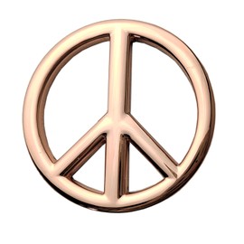 OnlyYou.X Peace Sign Emblem Peace Symbol Badge No War Decal Sticker for Universal Pickup and Car 1 Piece Metal Gold