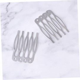 Healvian 50pcs DIY Hair Combs Silver Five Teeth Handmade Accessories for Women for All Hair Styles Durable Design for Creative Hairdos
