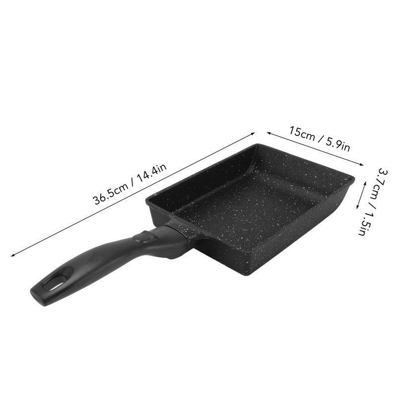 Rectangular Frying Pan Thickened Aluminum Alloy Nonstick Coating Cooking Pan