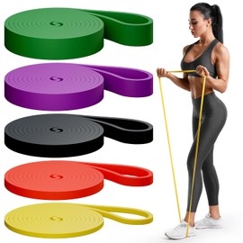 TOPOKO Resistance Bands Set of 5 – Pull Up Assistance Bands for Men & Women, Heavy Duty Workout Bands for Exercise, Strength Training, Stretching, Physical Therapy, Home & Gym