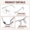 Myfeasy Photochromic Bifocal Reading Glasses Titanium Frameless Men's Reading Glasses