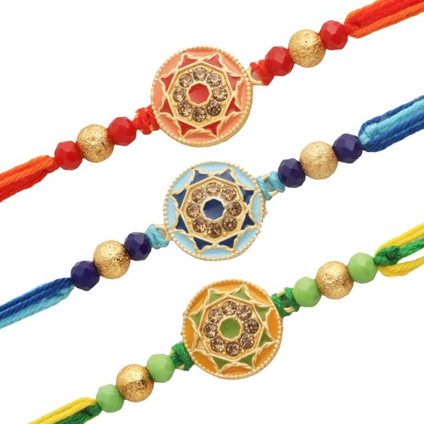 TIED RIBBONS Bhai Dooj Rakhi for Brother (Set of 3)