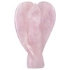 Sportmusies Hand-Carved Natural Rose Quartz Angel Figurine Home Desk Decoration,