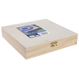 Plaid 40645e Natural Wood Cigar Box, Beige, 1.7" H X 8.3" L X 8.1" W