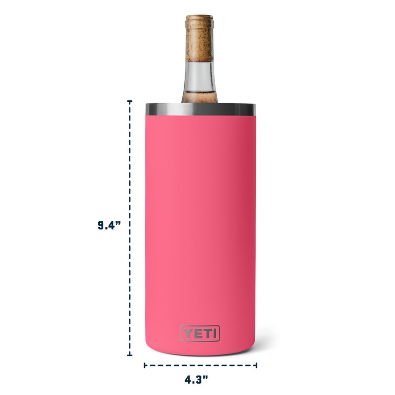 YETI Rambler Wine Chiller, Fits Most Wine Bottles, Tropical Pink