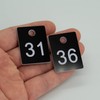 ABS Plastic Numbered Tags Rectangle Key Tags ID Tags Number