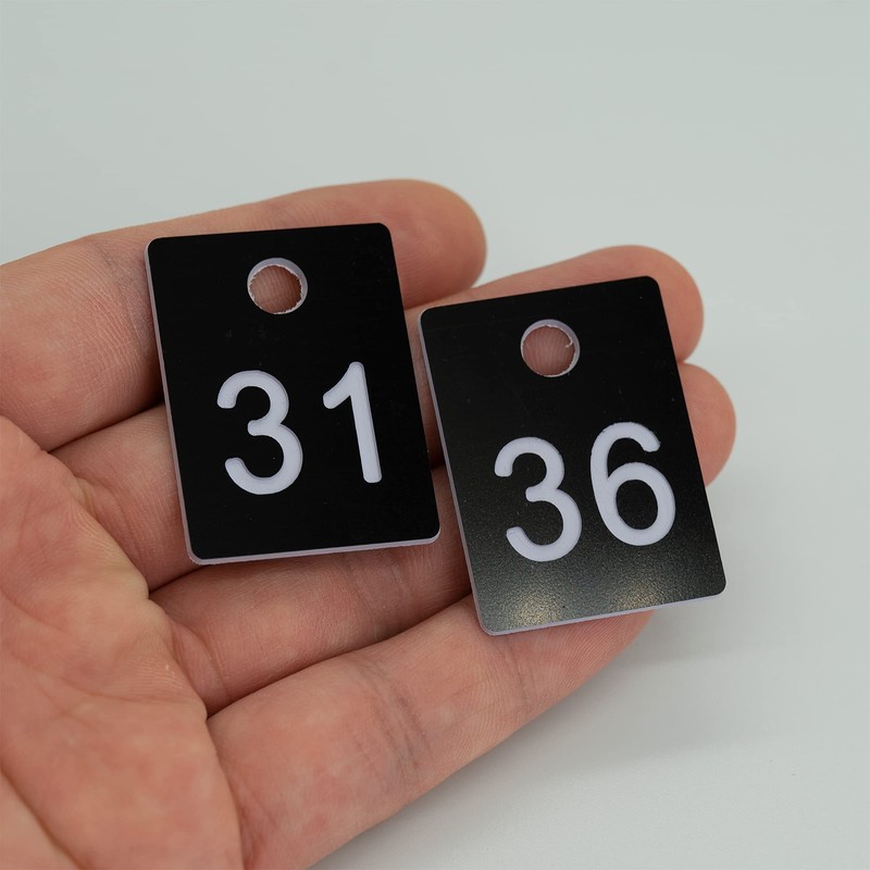 ABS Plastic Numbered Tags Rectangle Key Tags ID Tags Number