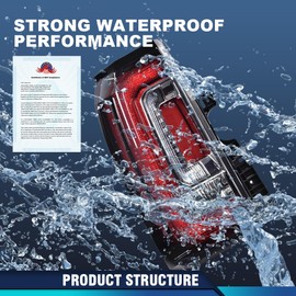 PIT66 LED Tail Light Compatible with GMC Yukon,Yukon XL 2015 2016 2017 2018 2019 2020(submodel: Denali, SLE, SLT) Left Driver Side Rear Light Lamp Assembly