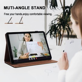 Case for Google Pixel Tablet 2023 11 Inch Premium PU Leather Tablet Protective Case Magnetic Folio Case with Stand Function, Auto Wake/Sleep and Card Slot, Brown