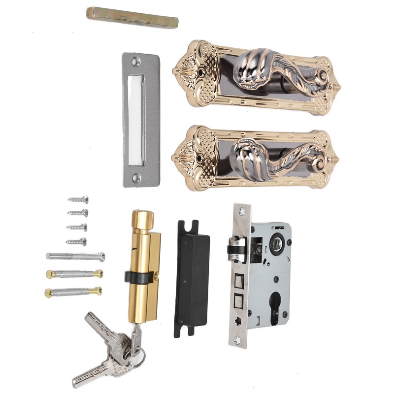 Door Handle Lock Silent Lock Bearing Safety Lever Handle Reversible